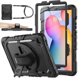 Seymac Drop Proof Samsung Galaxy Tab S6 Lite 10.4’’ Case  Hand Strap- Stand